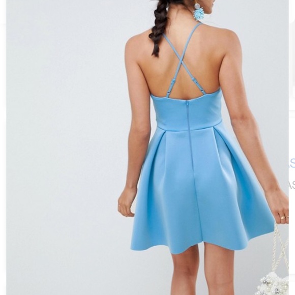 ASOS MINI BABY BLUE DRESS - Picture 4 of 4